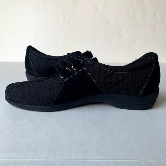MUNRO Jolie Black Fabric Kid Suede Flats Loafers Sneakers Comfort Size 9M - Picture 3 of 8